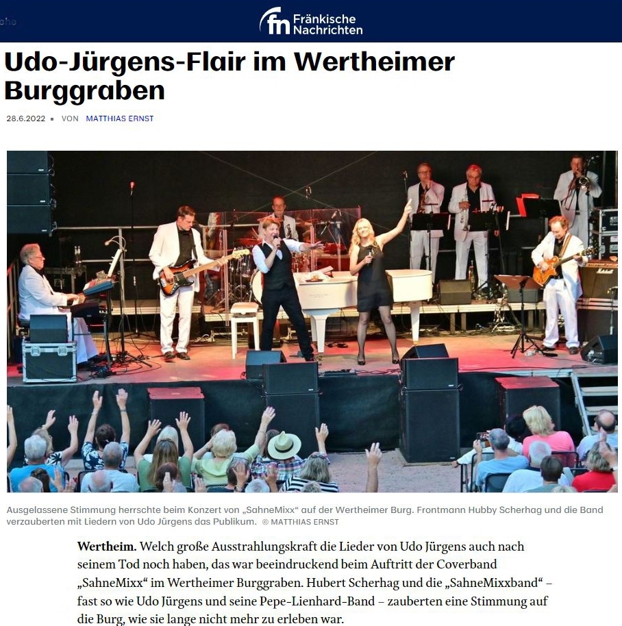 2022-06-29 Fränkische Nachrichten zu Wertheim - Headline